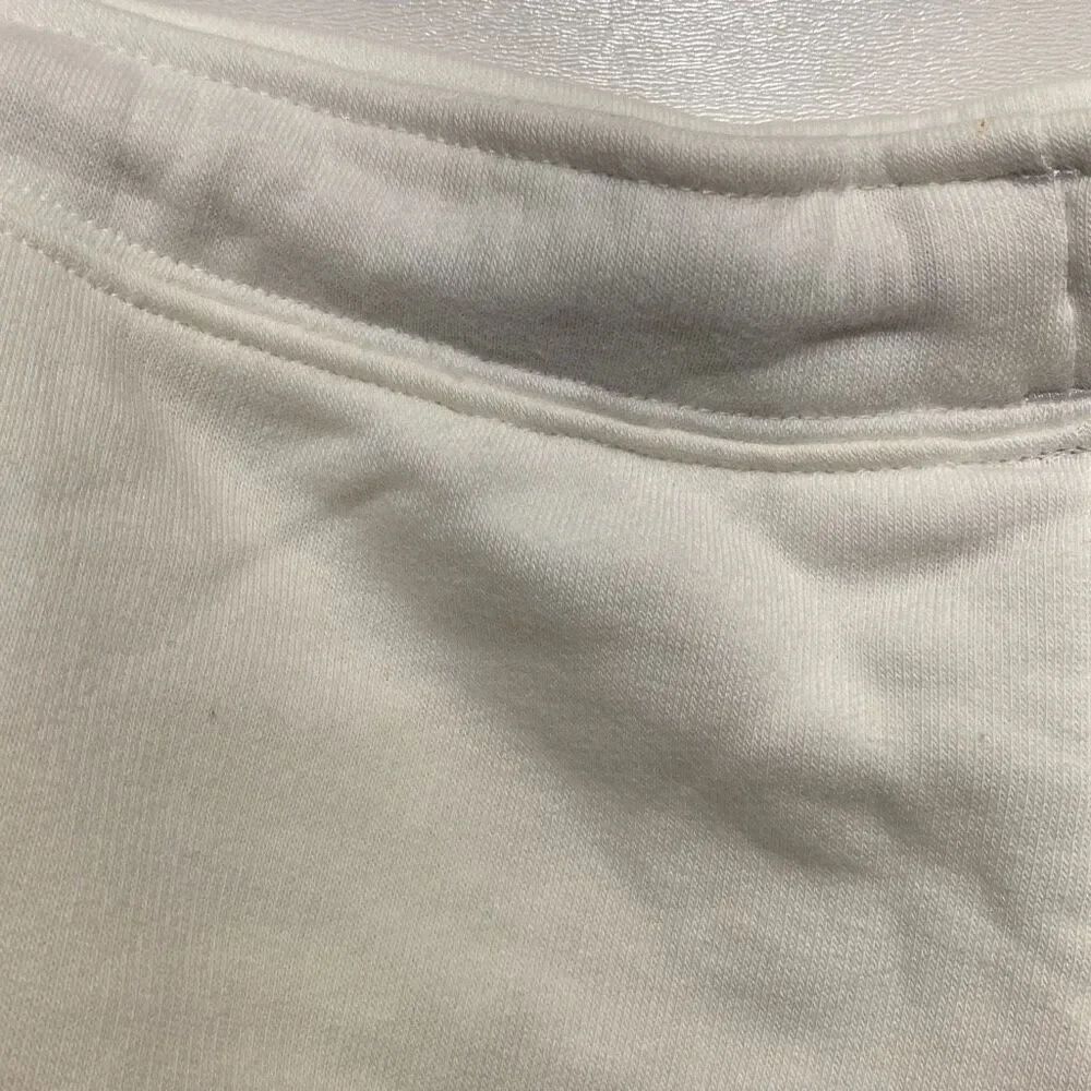 Puma Women's White Drawstring Raw Edges High‎ Rise Shorts Size Large NWT